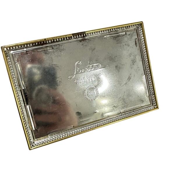 Linette candy cookie tin box hinged lid camel back floral mini chest multicolor - Picture 3 of 9